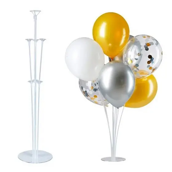 1 Suporte Balaão c/7 Haste Suporte Para Bexiga 70cm Enfeite De Festa, eventos, casamento