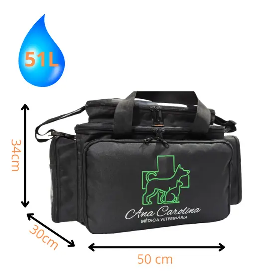 Bolsa  MedVet de ombro -  Com Bordado Personalizado (sua logo) - Offens