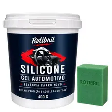Silicone GEL Automotivo 400 gramas - Aroma Carro Novo Renova e Protege Plásticos e Borrachas