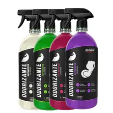 Kit 4 Odorizantes 1L Cheirinho de Carro Novo Talco Floral e lavanda para Ambientes com Gatilho