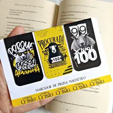 Marca páginas magnético Cristão - Kit 3 unidades