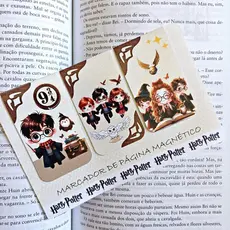 Marca Páginas Magnético - Herry Potter - Kit 3 unidades