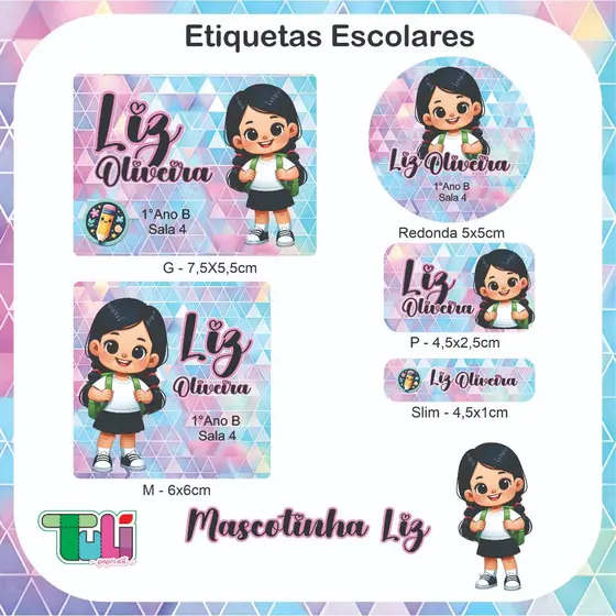 Etiquetas Escolares Mascotinhos diversos, volta as aulas com etiquetas personalizadas