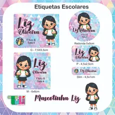 Etiquetas Escolares Mascotinhos diversos, volta as aulas com etiquetas personalizadas