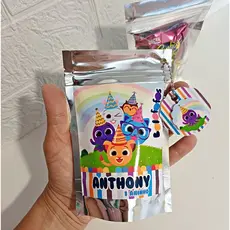 Saquinho Metalizado Ziplock  Bolofofos Personalizado /Lembrancinha de Festa /Aniversário