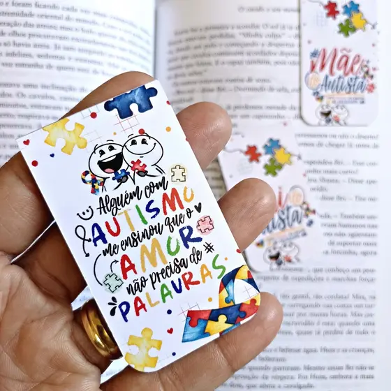 Marca páginas magnético - Kit 3 marcadores - Autismo