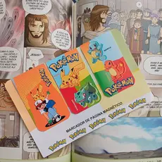 Marca páginas magnético Pokemon - Kit 3 unidades