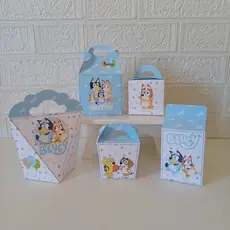 Caixas personalizadas Bluey / Lembrancinhas Bluey / Kit 20unidades / Papelaria de festa Bluey azul