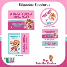 Etiquetas escolares temas meninas, Etiquetas Personalizadas Minnie, Guerreiras KPop, Casa magica da Gabi, Ursinhos