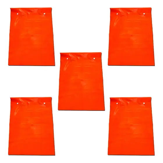Kit C/ 5 Bandeirola P/ Escada Sinalização Laranja Reforçada