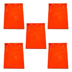 Kit C/ 5 Bandeirola P/ Escada Sinalização Laranja Reforçada