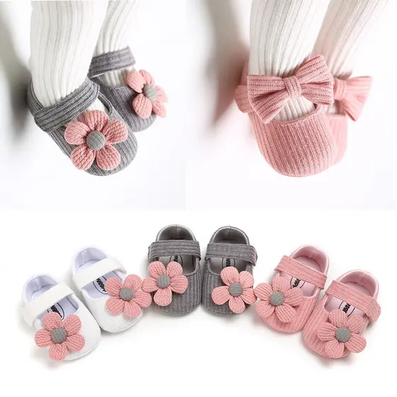1 Par De Sapatos Pré-Walker Para Bebês Meninas , Sola Macia Fofa , Antiderrapante , Alça Mágica , De Princesa Internos R