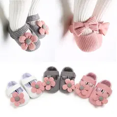 Sapatos Pré-Walker Para Bebês Meninas , Sola Macia Fofa , Antiderrapante , Alça Mágica , De Princesa Recém-Nascidos De 0