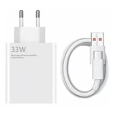 Carregador Mi Turbo 33w Para Xia Redmi Note 12 11 Poco X3