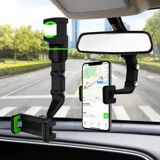 Suporte para Celular Smartphone com Apoio no Retrovisor Extensível Giro 360º