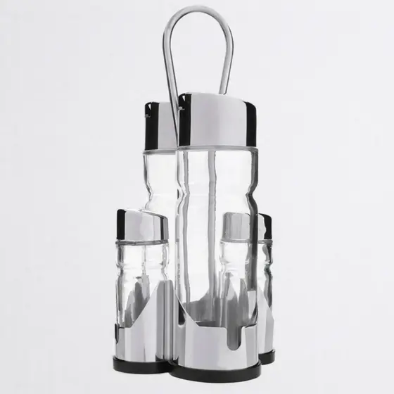 Conjunto Porta Azeite Vinagre Saleiro Paliteiro Cozinha Bar