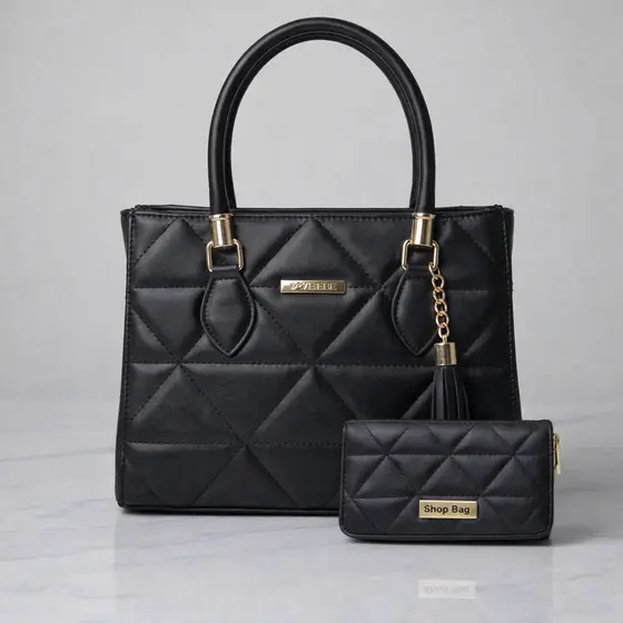 Kit 2 em 1 Bolsa e Carteira Feminina ShopBag Dubai Lançamento