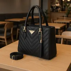 Bolsa Feminina Shopbag Bordada V Média Lançamento