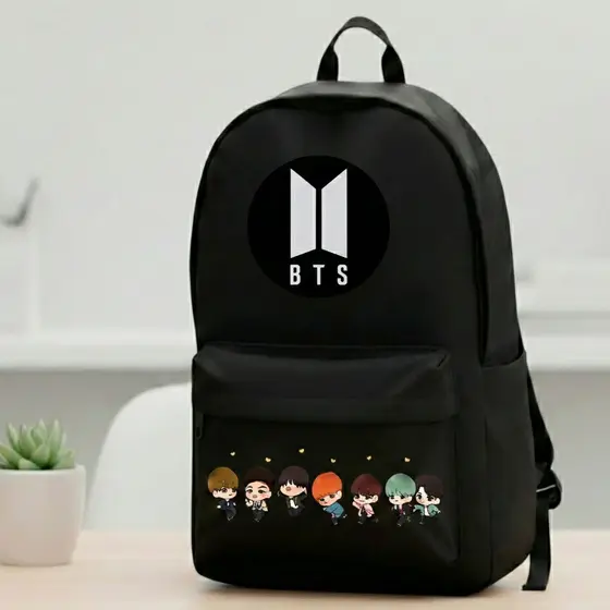 Mochila Escolar BTS K-Pop Army - Unissex Reforçada