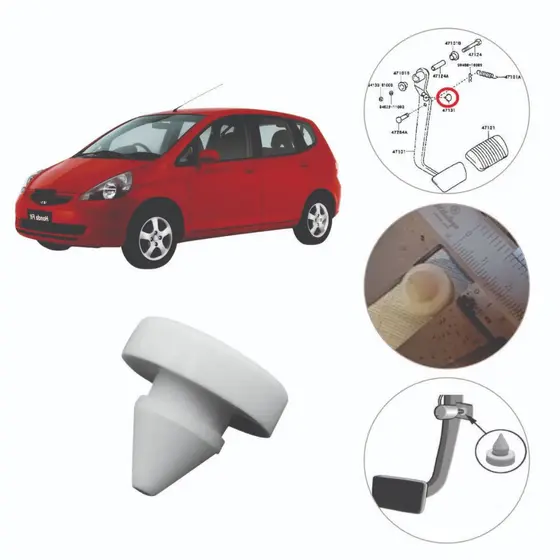 Bucha Batente Pedal Freio Embreagem Honda Fit Civic Accord