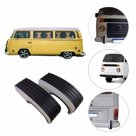 Par Batentes Parachoque Cliper Kombi T2 Alemã em Metal