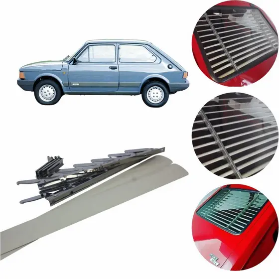 Persiana Articulada Automotiva Fiat 147 Em Inox Cor Bege