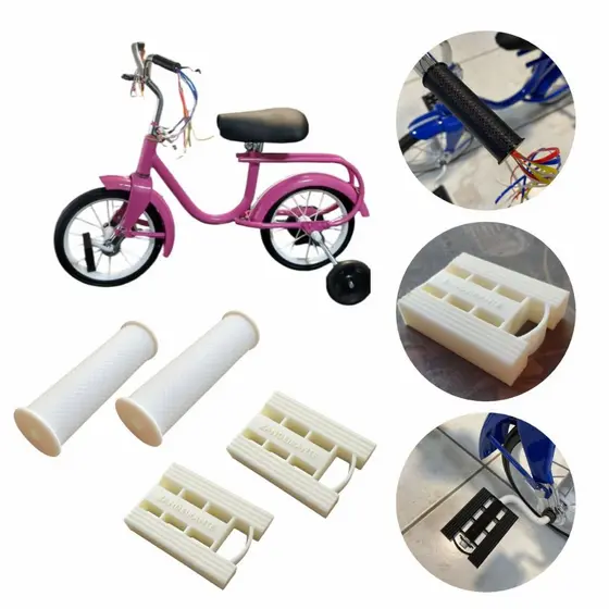 Kit Manopla Punho E Pedais De Bicicleta E Triciclo Infantil