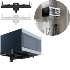 Suporte Para Forno Eletrico e Microondas Parede Universal Até 40Kg Preto Branco Brasforma