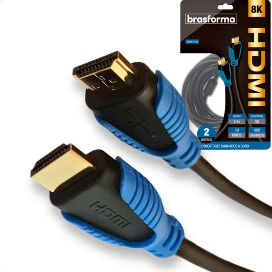 Cabo Hdmi 2 Metros 2.1 8k 4k Ultra Hd Earc 120hz Tv Ps5 Xbox