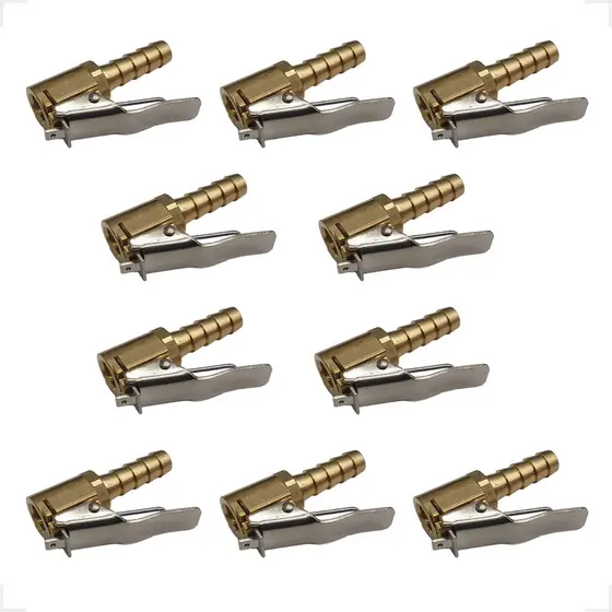10 Bicos Inflador Presilha Calibrar Pneu Profissional 5/16