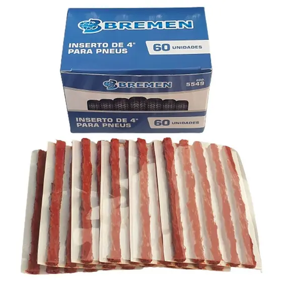 Reparo De Pneus Sem Câmara 60 Peças Macarrão Refil - Bremen