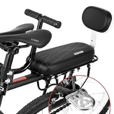 Banco Traseiro Para Bicicleta + Bagageiro para Até 50KG Garupa Banco Apoio Mãos e Suporte Para e Pés