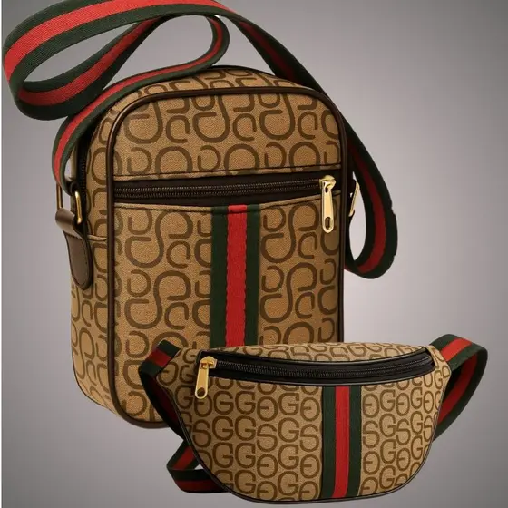 Kit Conjunto Bolsa Bag + Pochete Shoulder Bag Everbags Marcas Famosas ( FABRICAÇÃO PROPRIA)