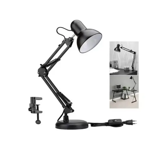 Luminária De Mesa Articulável Abajur Articulado Dobrável Para Escritório Cabeceira Salão De Beleza