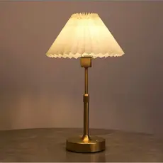 Luminária de mesa LED revestida em tecido, recarregável com  toque, com lâmpada E12. 2700K.LKZD-5974