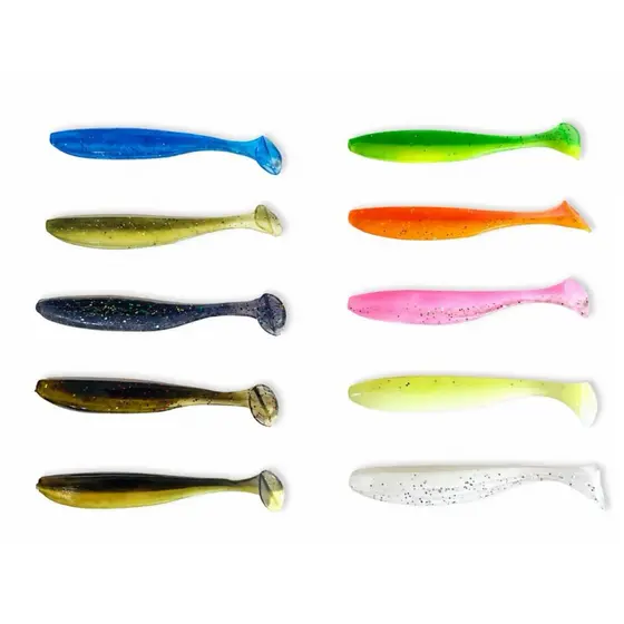 Shad Isca Artificial Soft Silicone 5.5cm / 7cm / 9cm / 12cm - Kit 10 unidades