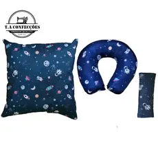 1 Almofada de Assento Infantil + 1 Almofada de Pescoço + Protetor Cinto Unitário kit