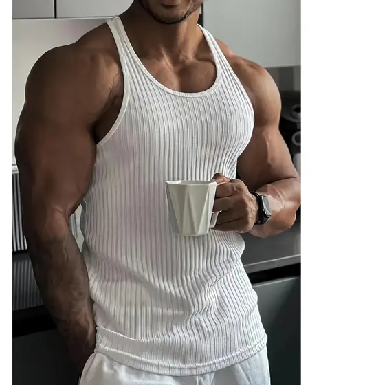 Regata Masculina Canelada Confortavel Moda Masculina Estilo Fitness
