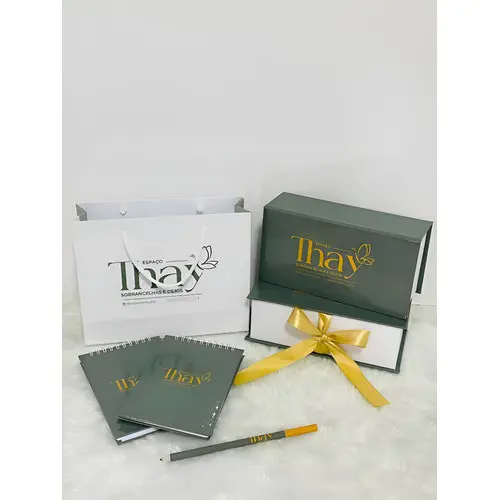4 Kit Caixa P+sacola+bloquinho+lapis Lembrancinhas Premium