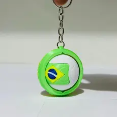 kit Chaveiro Bola de Futebol Brasil 3D – Presente Criativo Apaixonados por Futebol