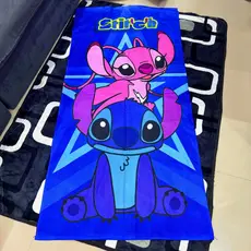 Toalha Infantil Banho Praia Algodão Lilo Stitch E Angel