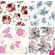 Papéis de Arroz Tam.A4 100% Comestíveis Floral Diversas Flores - Jady Confeitos