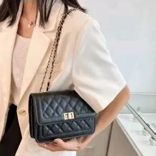 Bolsa de corrente transversal tira colo ombro Feminina Festa Alta Qualidade
