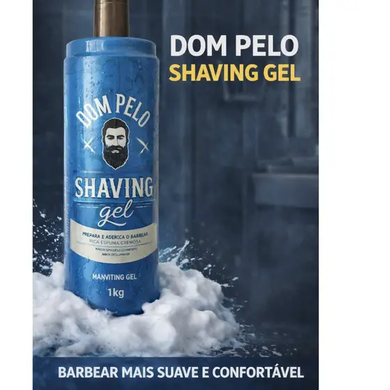 Shaving Gel Dom Pelo 1kg Profissional Envio imediato Barbeiro