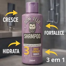 Shampoo Dom Pelo 3 em 1 Cresce Fortalece e Hidrata (250ml)