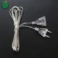 Cabo De Extensão De Energia HALB Padrão EU Plug LED Cordão De Luz Fada De 3M 5M Transparente