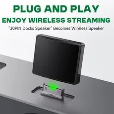 30Pin Bluetooth 5.4 Receptor De Áudio Alta Fidelidade Música Sem Perdas Compatibilidade Adaptador Fio A2DP Para 30 Pinos