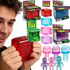 Brinquedo Anti Estresse Nice Cube & Água Viva - Squishy Apertar Sólido para Foco e Ansiedade - Brinquedo Sensorial para