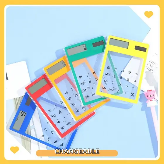 Mini Calculadora Mutável , Calculadoras Científicas Com Tela De Toque De 8 Dígitos , Transparente