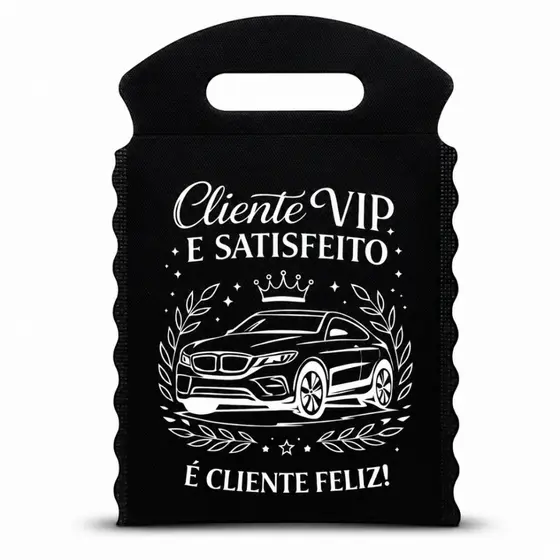 Lixeira Automotiva PRETA (NÃO É PERSONALIZADO) | ESTAMPA PRONTA - ARTE CLIENTE VIP | 100 Unidades Lixo Car